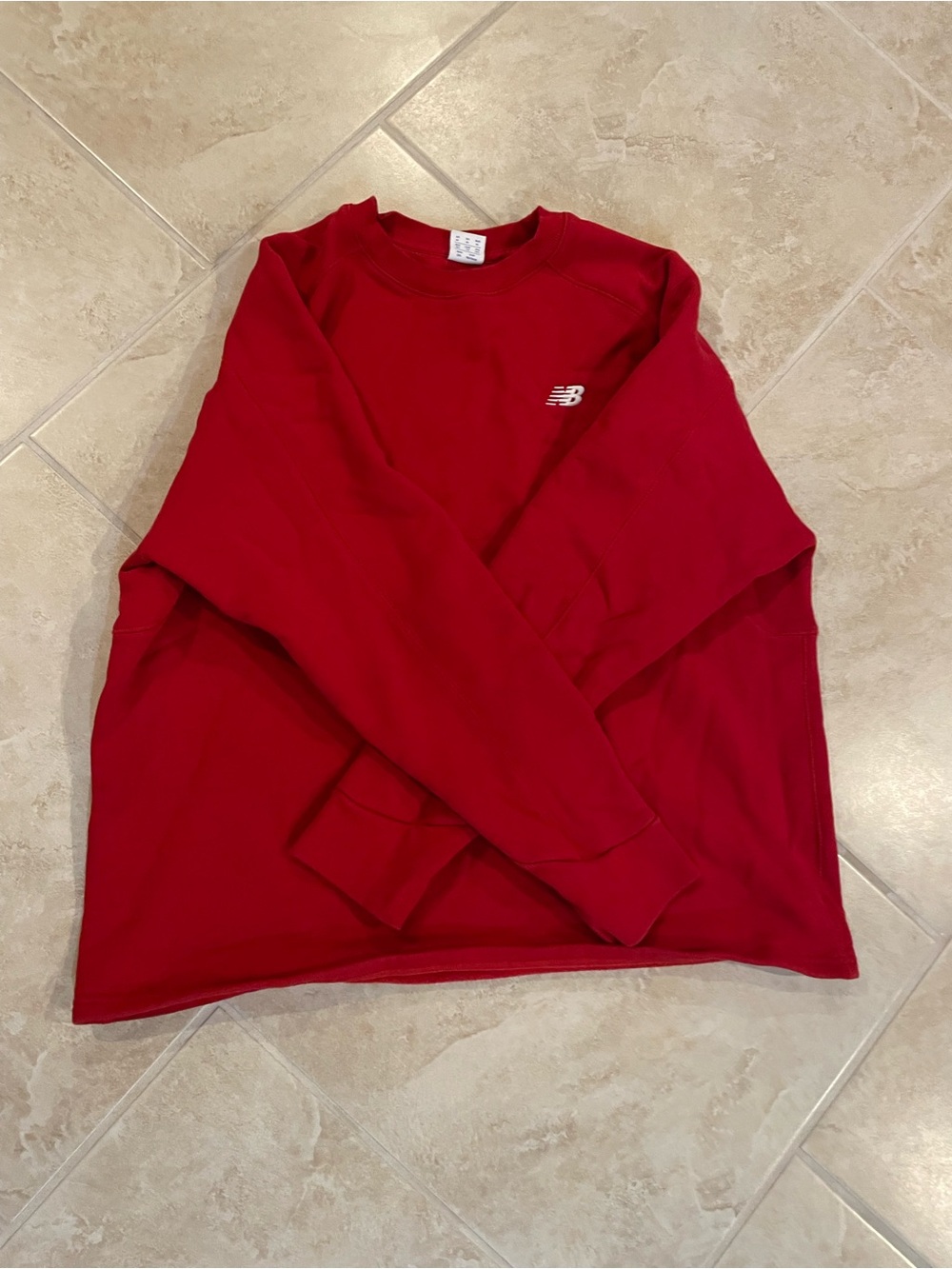New Balance Men's Crimson Red Crew Sweatshirt